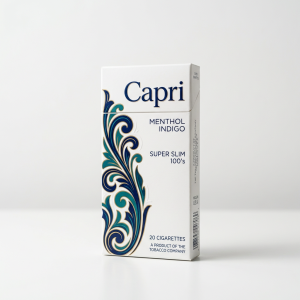 buy Capri Menthol Indigo Super Slim 100 Box of 10 Packs