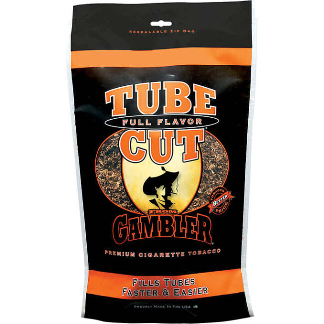 Gambler Tube Cut Full Flavor 8 oz. Bag Hello Cigarettes